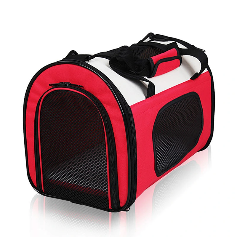 Wholesale collapsible expandable travel bag for pet care portable handbag space Oxford+Mesh cloth+Plush mat
