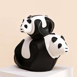 Womens cute small mini panda handbag shoulder hand purse sling bags for girls