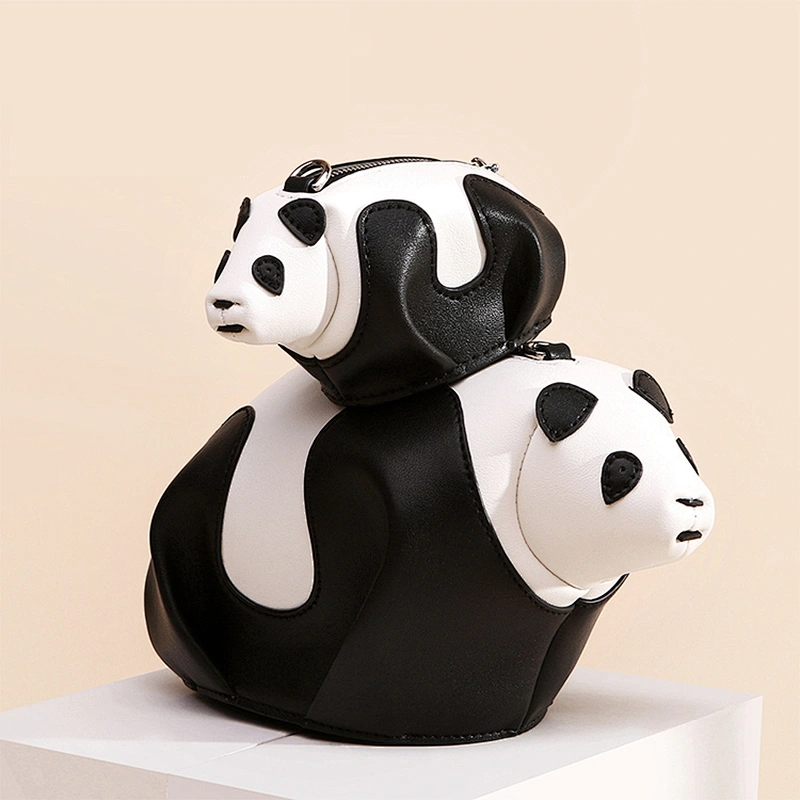 Womens cute small mini panda handbag shoulder hand purse sling bags for girls