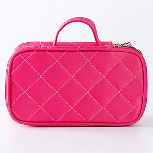 Diamond Lattice Travel Toiletry Bag Portable Storage Bag Cosmetic Case Organizer