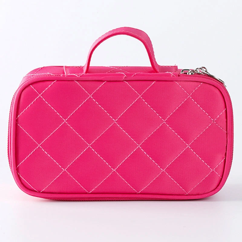 Diamond Lattice Travel Toiletry Bag Portable Storage Bag Cosmetic Case Organizer