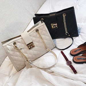 European and American Fashionable Lattice Chain Bag Sling Shoulder Bag
