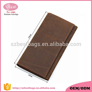 Crazy horse leather passport holder money wallet multiple card slot wallet Genuine leather travel passport