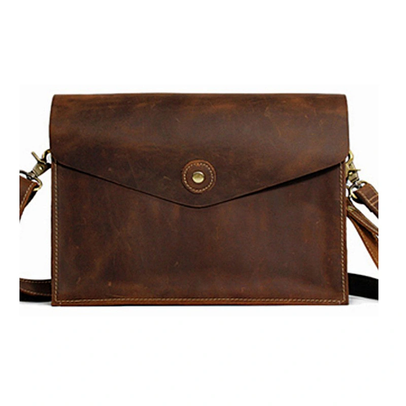 Vintage Messenger Bag Genuine Cowhide Leather Handbags for Women