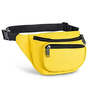 420D pu nylon waist bag running sport women fanny pack