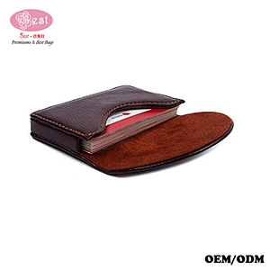 Leather Business Name Card Holder Case Wallet Credit Card Book with Magnetic Shut Black