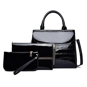 Fashion genuine leather handbags for women waterproof pu leather ladies bag