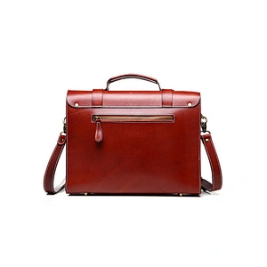 Hot Selling Handmade 100% pure Vegetable Tanned Leather College Satchel Unisex Messenger Bag