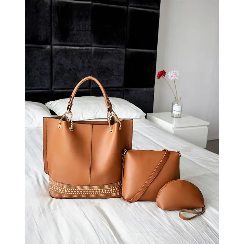 3pcs/set small leather cross body purse backpack cute Ladies Bags