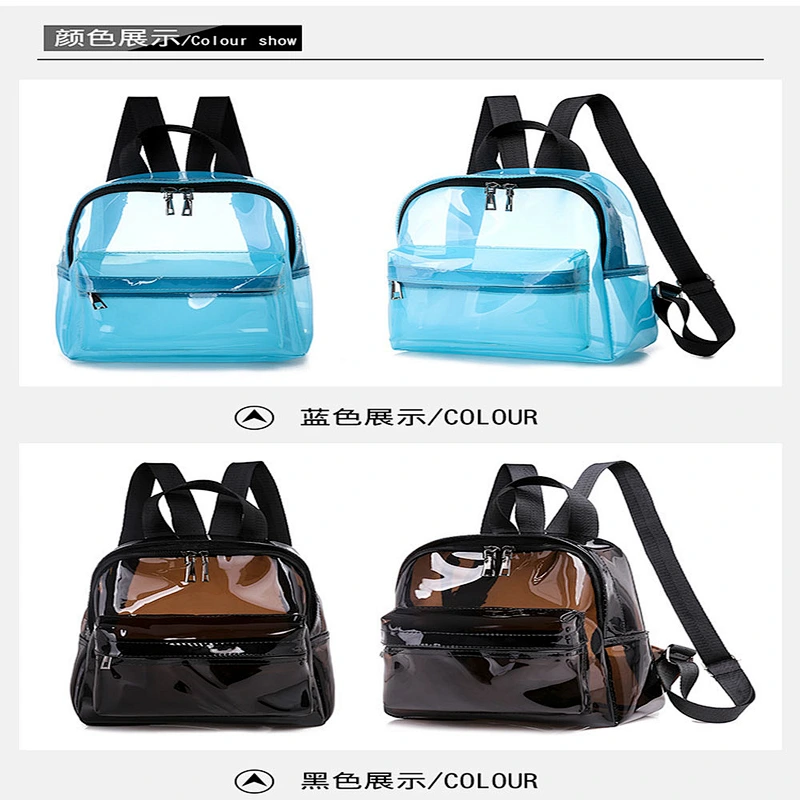 wholesales Women's  candy color backpack  fashion PVC backpack for shopping