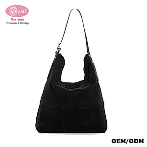 The Newest Designer Branded Suede Leather Bucket Hobo Bag Ladies Handbag