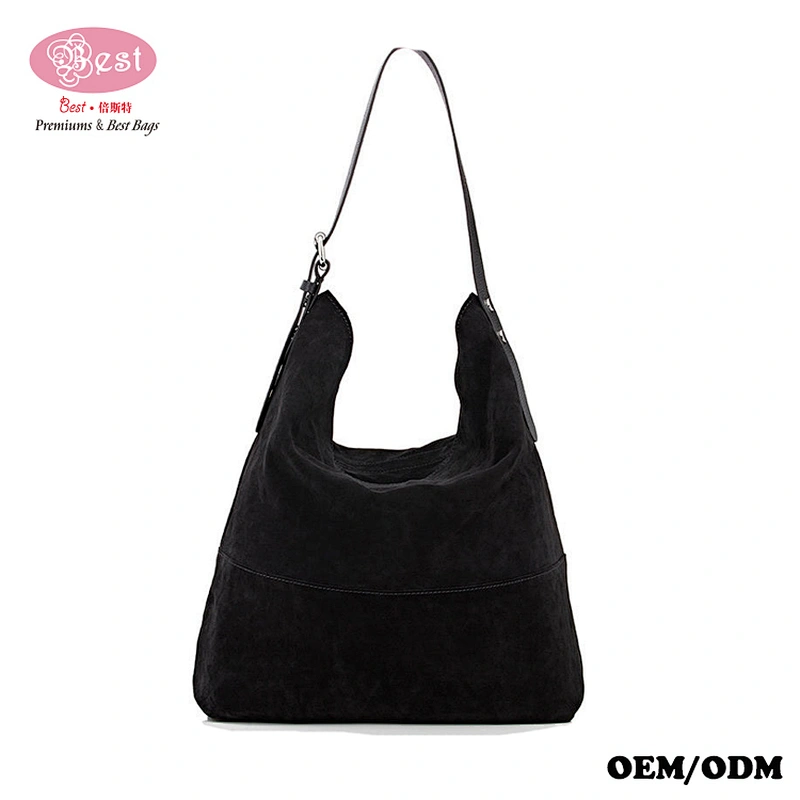 The Newest Designer Branded Suede Leather Bucket Hobo Bag Ladies Handbag