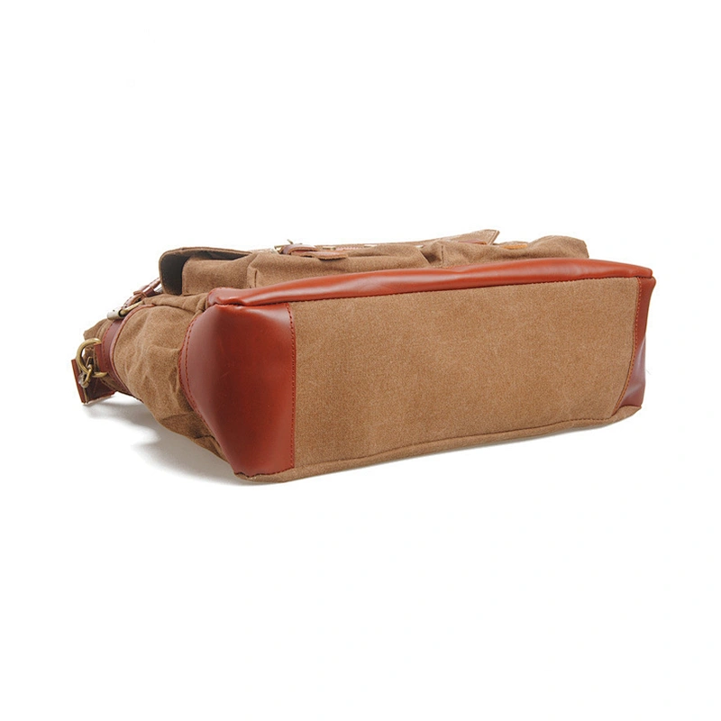 Custom Waxed Canvas Weekender Duffle Bag Full Grain Leather Trim Travel Duffel Bags Outdoor Travel Organizer Bags