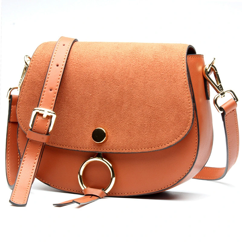 2019 new style  leather mini Crossbody Bag and Small Satchel messenger leather bag Vintage  Saddle Handbag and Shoulder Bag