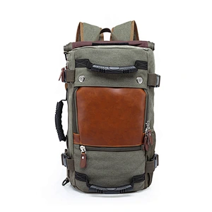 Multi-function waterproof and anti-theft canvas computer bag with large capacity for leisure travel or school