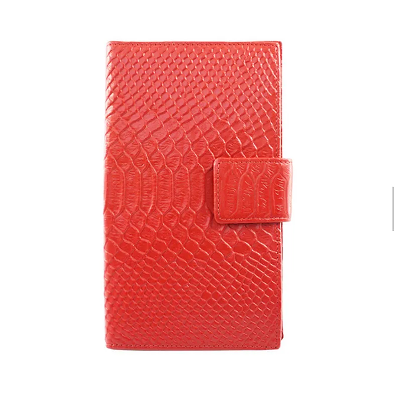Ladies colorful slim genuine leather women clutch cell mobile phone money clip wallet