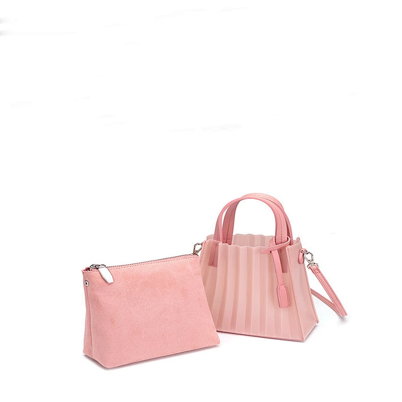 Fashion simple classic  waterproof  transparent PVC  jelly bag for shopping or daily use