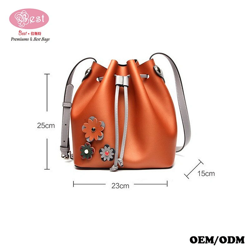 Elegant fashion customized Drawstring Bucket Bag for Women Crossbody Purse Shoulder Bag Suede Tote Handbags
