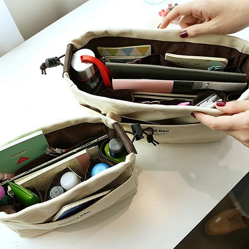 Wholesale large plain canvas cosmetic pouch makeup toiletry bag for women