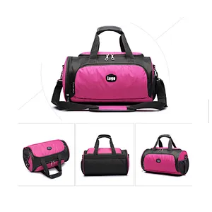 Custom cheap unisex portable travel sports gym duffel bag with shoulder strap
