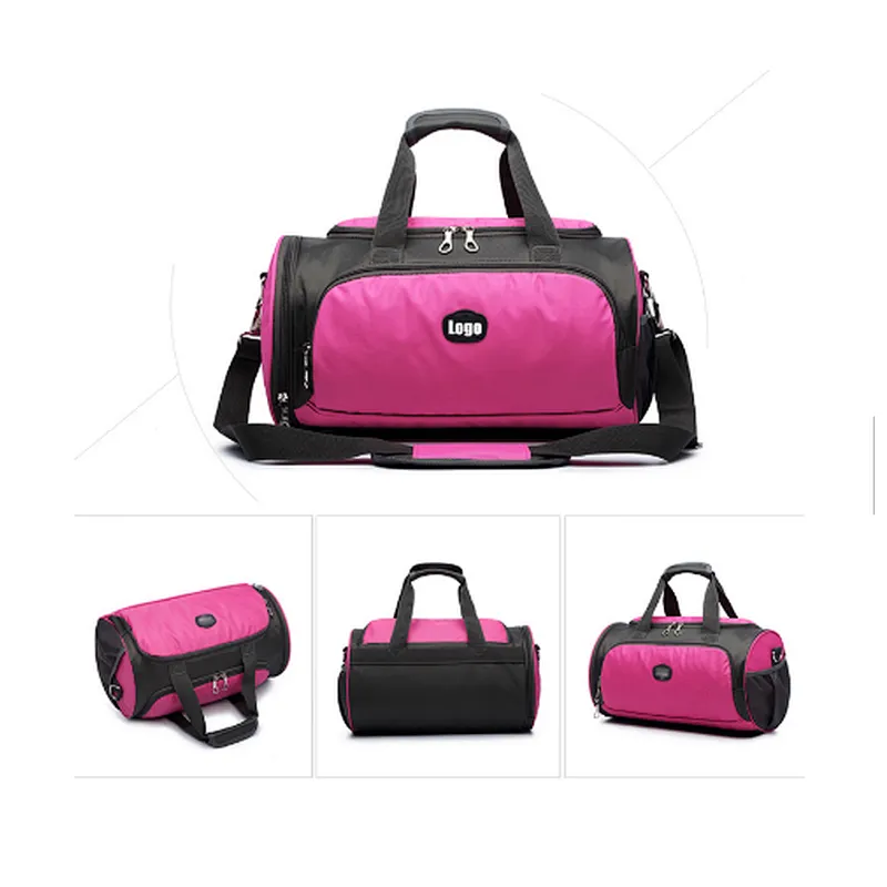 Custom cheap unisex portable travel sports gym duffel bag with shoulder strap