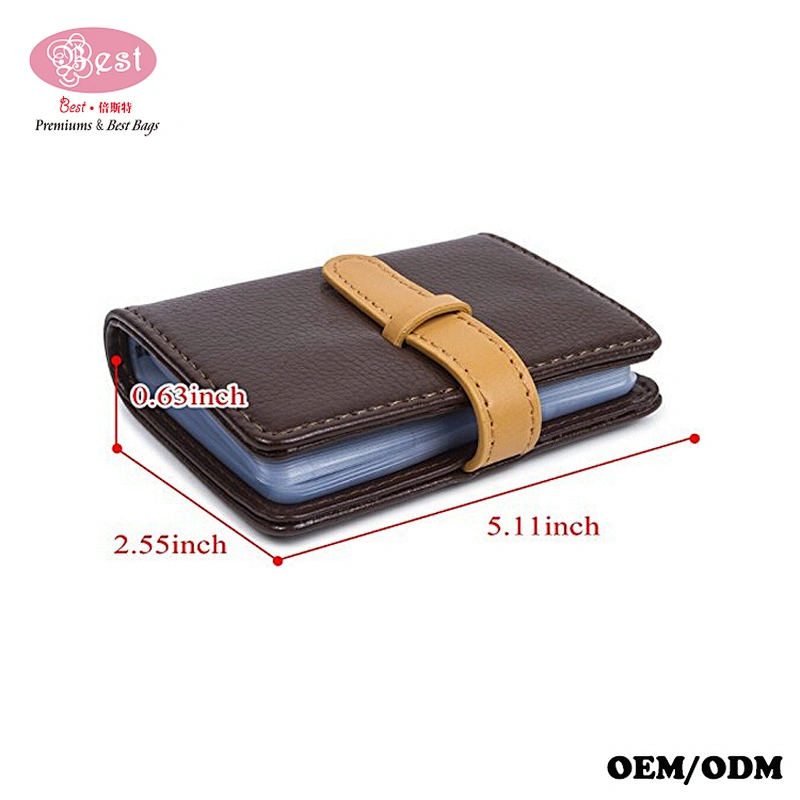New Business name card case customized your logo brand PU Leather Credit Card Holder with 26 Card Slots