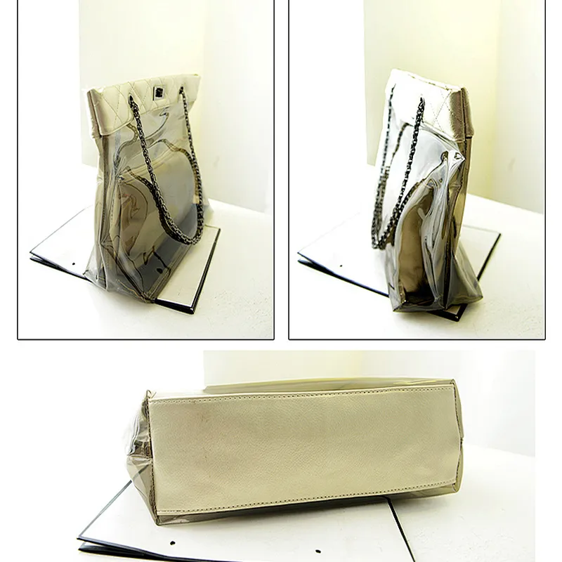 2019 girls fancy clear transparent pvc handbag beach shoulder sling bag