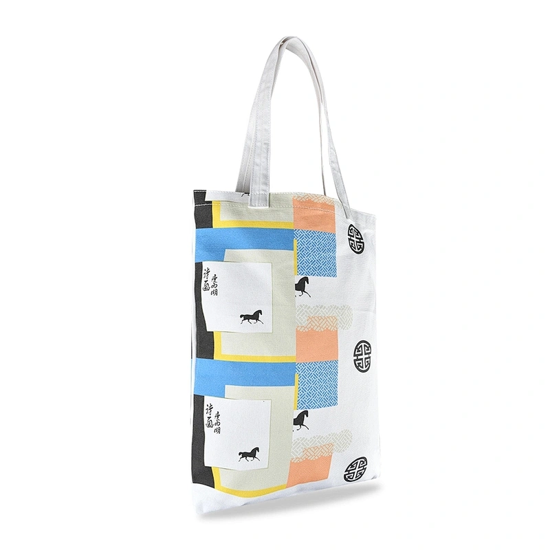 Cotton canvas digital direct printing natural eco-friendly shopping bag tote bag