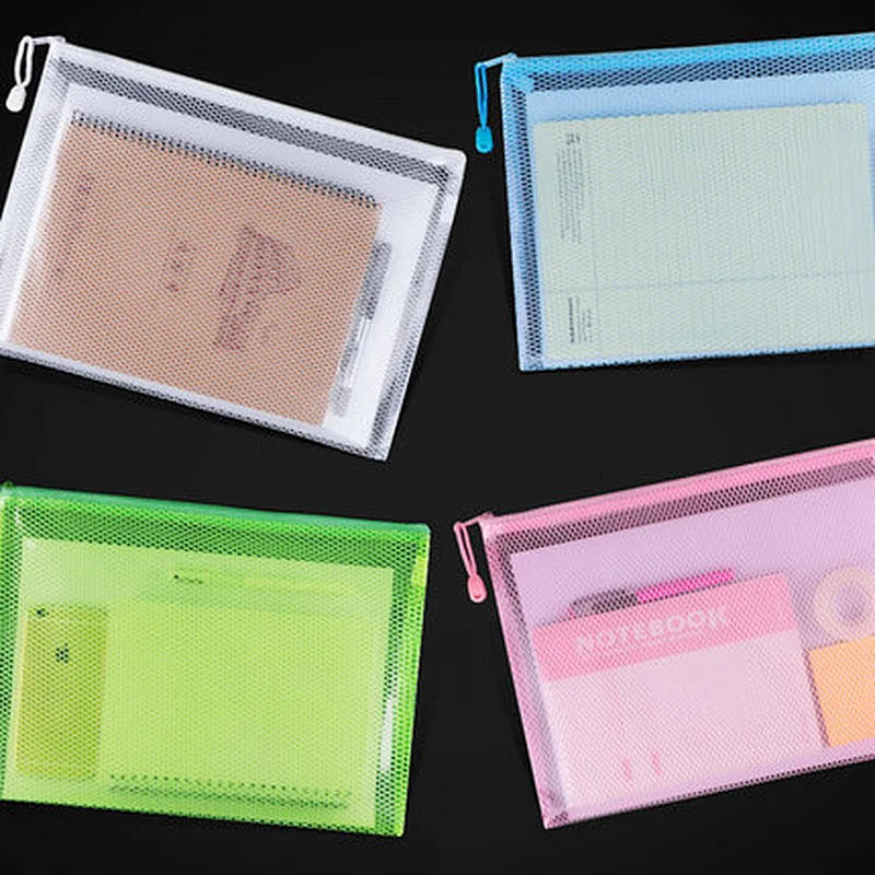 Custom logo zipper document file bag car