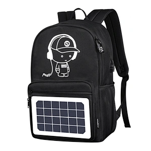 New fashion unisex laptop backpack reflective casual backpack smart solar backpack with USB port