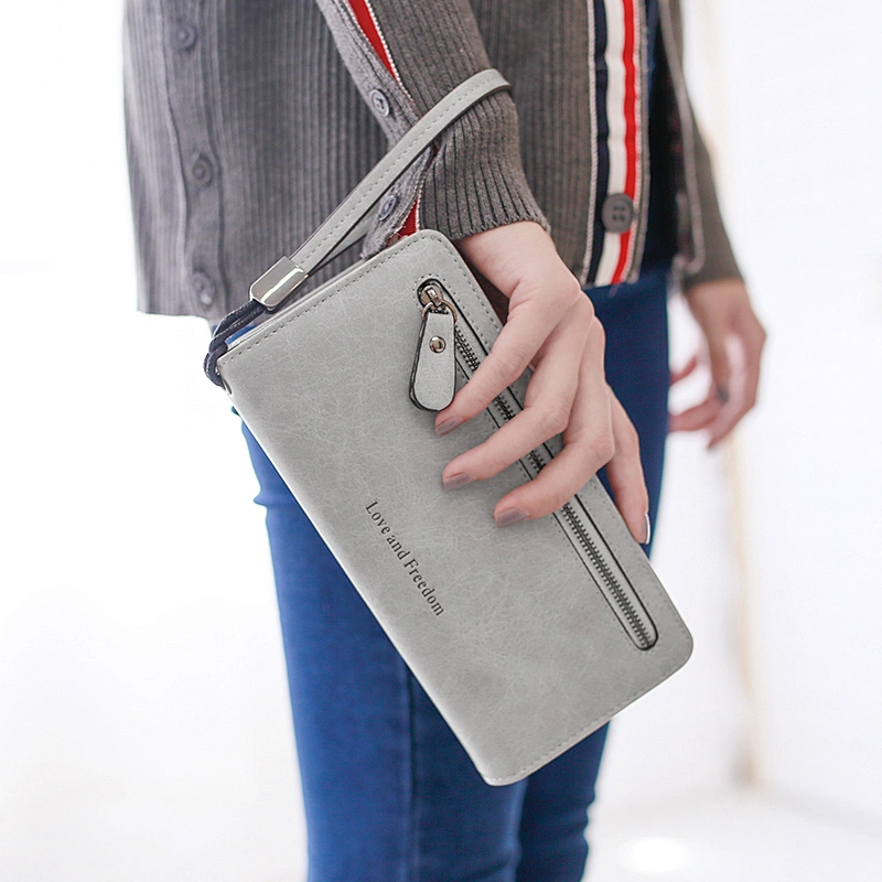 2020 famous brand fashion practical pu leather long designer wallet for women for shopping