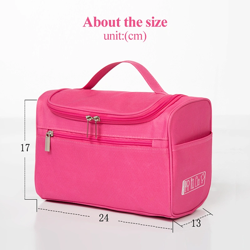 Luxury travel portable waterproof polyester toiletry hanging wash bag for women