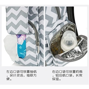 Multi-function large capacity waterproof USB port leisure nylon mum & baby backpack for travel or camping