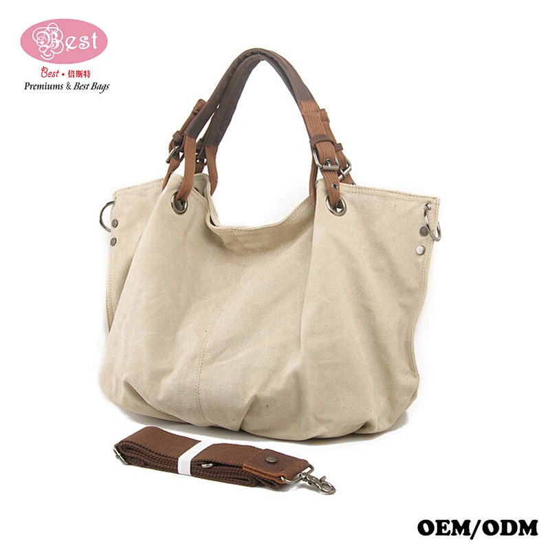 Women's Canvas Hobo Top-handle Bag Multi-pocket Cotton Canvas Handbags Shoulder Bags Totes Purses