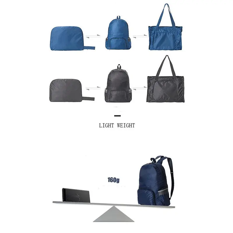 Summer New Outdoor Waterproof Folding Backpack Shoulder Bag Laptop Storage Bag
