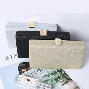 2019 New Fashioned Bag Ladies Paillette Handbag Clutch Dinner Bag with Glett Leather
