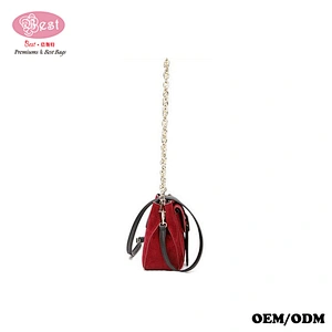 The Newest Designer Brand Suede Leather Mini Clutch Purse Long Chain Bag Ladies Handbags