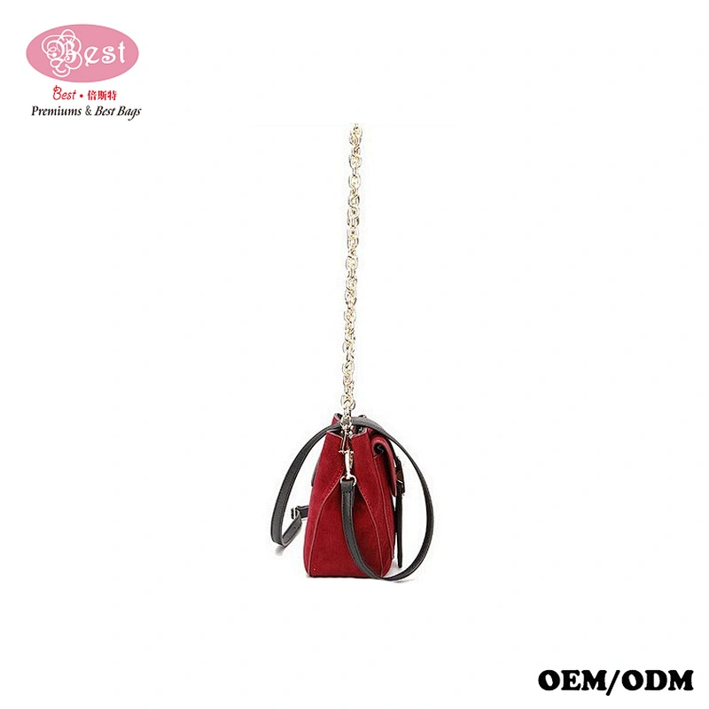 The Newest Designer Brand Suede Leather Mini Clutch Purse Long Chain Bag Ladies Handbags