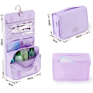 Fancy folding hanging private label hotel toiletry kit kids tens toiletry bags