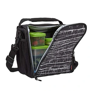 2019 New mesh pocket highly recommend Insulated Lunch Bag Cooler Tote Bag Double Deck Cooler