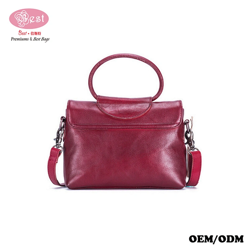 Factory Handmade Unique Branded Chic 100% Pure Leather Front Fringed Tote Bag Women Shoulder Bag