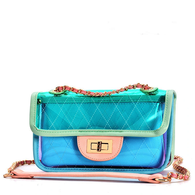 Clear Shopping Security Work Tote Shoulder Bag Lady Beach Bag Lady Handbag Customize For Women Handbag