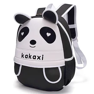 Fancy waterproof kids schoolbags children cartoon zoo animals penguin backpack