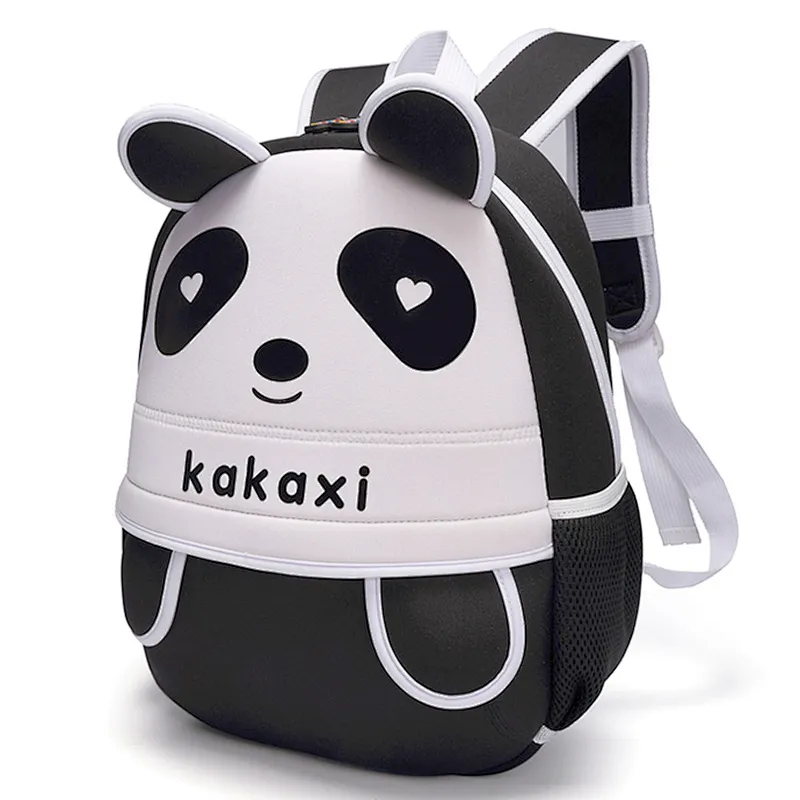 Fancy waterproof kids schoolbags children cartoon zoo animals penguin backpack