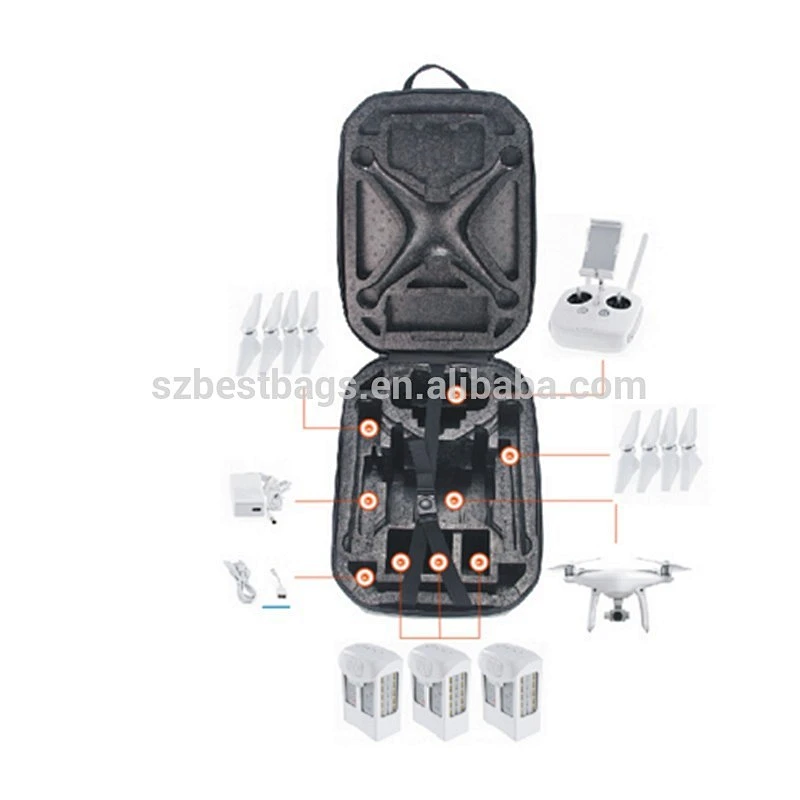 Phantom 4 Waterproof Backpack Pressureproof Hard Shell Shoulders Bag For Phantom 3 4 FPV Drone RC Quadcopter