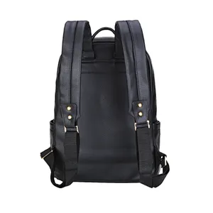 Black multifunctional pu baby diaper back pack nappy bag backpack for mom