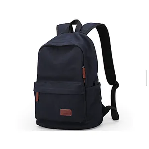 Vintage Blank Plain Cotton Canvas Satchel Rucksack Backpacks For Men