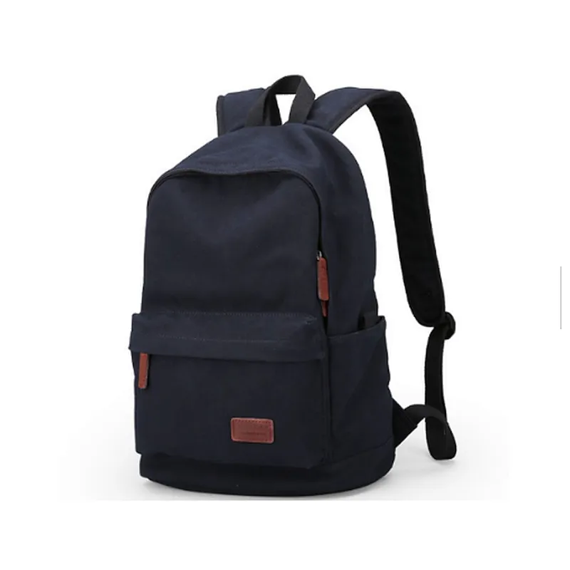 Vintage Blank Plain Cotton Canvas Satchel Rucksack Backpacks For Men