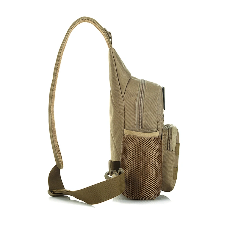 Custom waterproof military camouflage cross body messenger bag with bottle holder