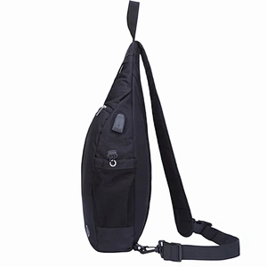 Practical casual outdoor foldable cross body chest pack sling bag with USB